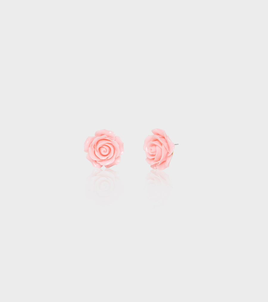 Petite Rose en rose Earrings