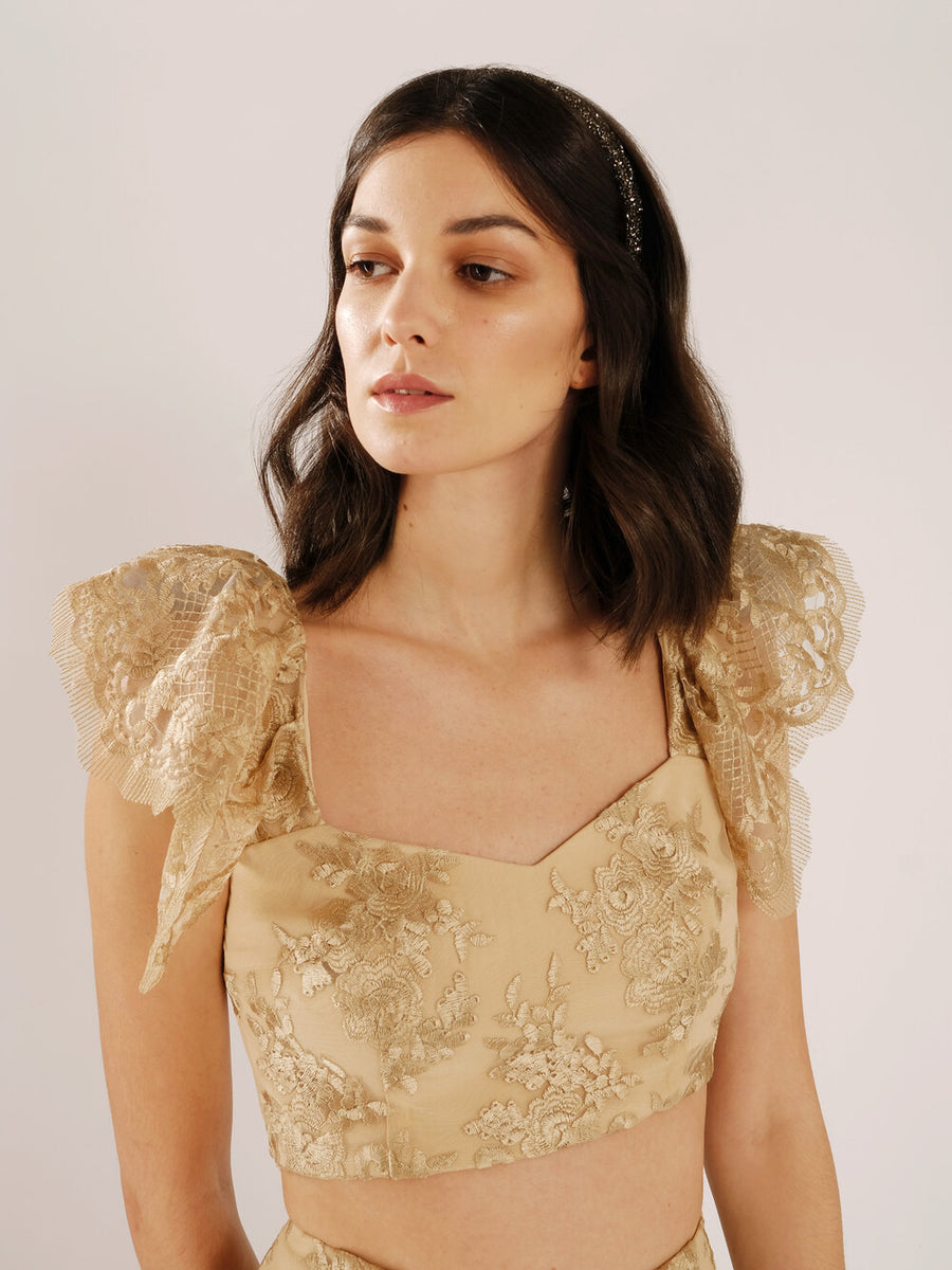 Carla Beige Embroidered